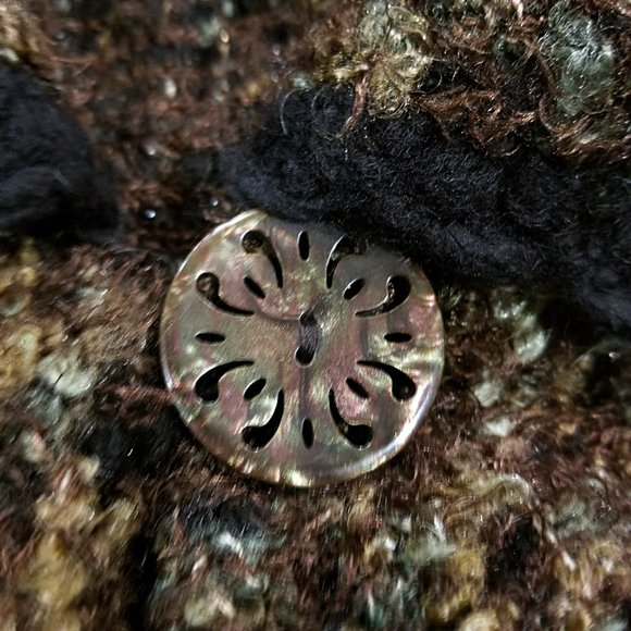 Nos Vintage Marisa Christina Brown Shawl Collar Cardigan S Womens Cozy Cabincore - Picture 2 of 7